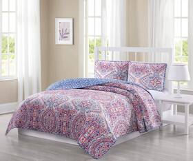 Ymz010238 Boho Living Salvador Reversible 3-piece King Quilt Set 1 90x90 And