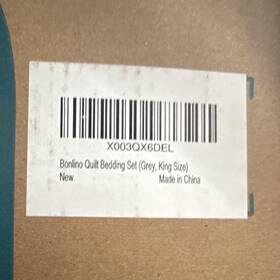 X003qx6del Bonlino Quilt Bedding Set Grey King Diamond Pattern Quilted
