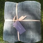 Bordered Nwt Queen Tag Full Quilt Blue Velvet Stone West Elm