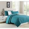 Bori3pcddbtealck Reversible Bedspread Coverlet Set Microfiber Lightweight Comforter Cal
