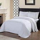 Bq7168wtfu  Lifestyle French Tile Microfiber Bedspread White Full 783048940100