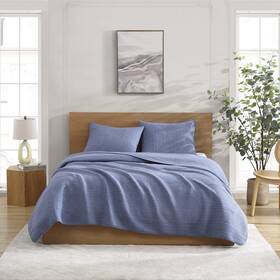 Brielle Home 807000283019 Atlas Jersey Knit Channel Stitch- All Seasons Heather T-shirt Kn