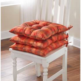 Brylanehome 196438881288 Harvest Bounty Chair Pad - Plaid