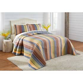 Brylanehome 197380281201 Maya Bedspread - Twin Stripe