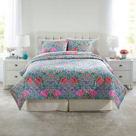 Brylanehome 198752658010 Saskia 3 Piece Quilt Set - Full/queen Gray