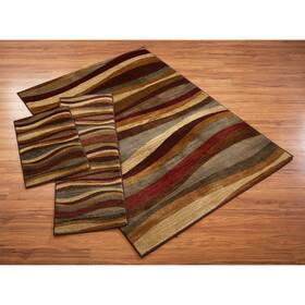 Brylanehome 760655833490 3-pc Embrace Wave Rug Set - Multi