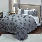 Qltbt1654dr009092 Bt1654 Rizzy Home Enchanted Quilt Dark Gray Queen 844353618563