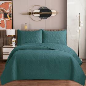 Buael 787966368718 Queen Size Emerald Green - Soft Bed Summer Quilt Lightweight Microfiber