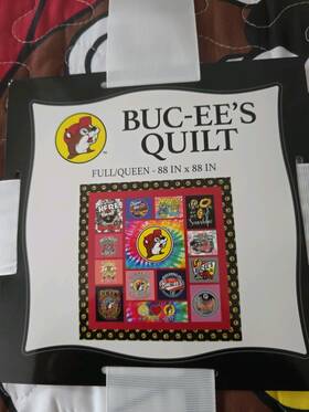 Qd9619fq Buc-ee S Bucees Quilt/blanket Size Full/queen New 88 Inch X Patchwork Tye Dye