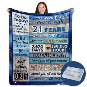 21years-78 Budalagong 21st Birthday Gift With Box Gifts 60 50 Blue