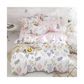Bt22024-jt Bulutu Floral Love Print Girls Duvet Cover Twin White/pink Cotton Premium Blo Bt22024-jt Bulutu Floral Love Print Girls Duvet Cover Twin White/pink Cotton Premium Blo
