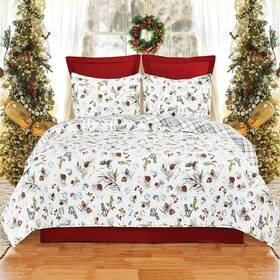C&f 008246704027 Home Edith Full/queen 3 Piece Reversible Quilt Set 90 X 92 Inches
