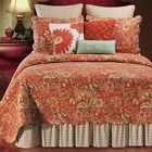 C F Adele 100 Cotton Queen 3 Pc Scalloped Quilt Set 2 Quilted Shams 008246078203