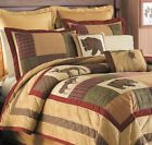C F Big Sky Full Queen Quilt Set Lodge Cabin Bear Deer Moose Brown Comforter 008246256083