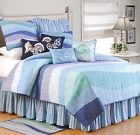 C F Blue Ocean Wave 5pc Twin Quilt Set Hawaiian Tropical Beach House Comforter 008246358183
