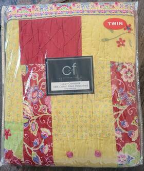 C&f Enterprises 008246280569 Twin Luxury Oversized Quilt 66 Inch X86 Tatiana Cotton Boho New