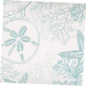 C&f Enterprises 008246557258 Ocean Treasures Coastal Theme Blue Starfish Sand Dollar Coral King 3 Piece Set