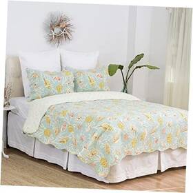 C&f Enterprises 445038647644 St. Martin King Bed 3 Piece Quilt Set Summer Beach Ocean Blue