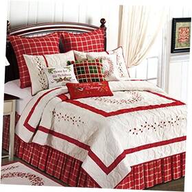 89979.10592 C&f Enterprises Berry Wreath Quilt 100% Cotton Lightweight Machine Washable Reversible King