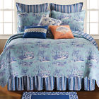 C F Hampstead Blue Williamsburg 100 Cotton 5 Pc Full Queen Quilt Set-quilt Shams 008246043508 C F Hampstead Blue Williamsburg 100 Cotton 5 Pc Full Queen Quilt Set-quilt Shams 008246043508
