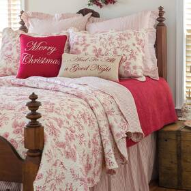 C&f Home 008246511946 90 Inch X 92 Evergreen Toile Full/queen Bed 3-piece Quilt Set Xmas Chri