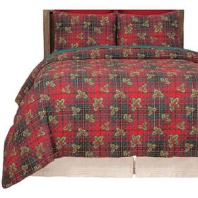 82516.3 C&f Home 008246739470 Nicholas Plaid Quilt Set Mini Queen Or Full Size 90 I