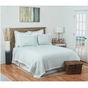 C&f Home 008246771470 Kinsley Sea Glass Full Queen Quilt Set 3 Piece Reversible Coverlet Gree