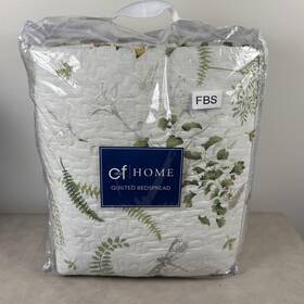82473 C&f Home Butterfly Eden Full Bedspread Quilted 102x127 Botanical Floral Cotton