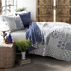 C25482p14-000 Lush Decor Monique Quilt Set Blue