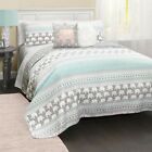 C43202p15-000 Lush Decor Full Queen Quilt Set Piece Turquoise 848742043202