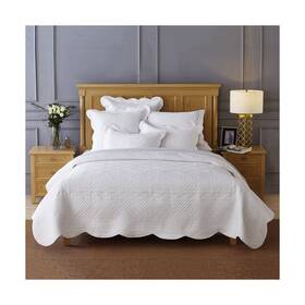Calla Angel 630125003824 Sage Garden Luxury Pure Cotton Quilt King White