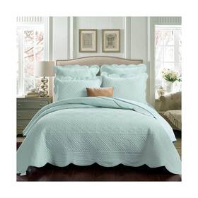 O4-banu-xvkh Calla Angel Sage Garden Luxury Pure Cotton Quilt King Light Aqua