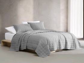0732 Calvin Klein 0732/514.25 Coverlet Quilt Melange Flannel Super Soft Bedspread For Queen Bed