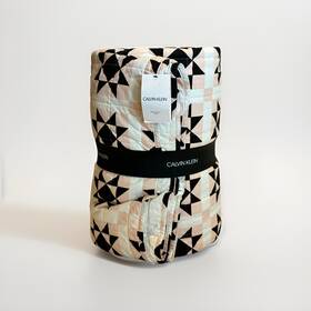 145968 Calvin Klein 09271 Abigail King Quilt Geometric Star Pink/black/white