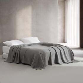 Ushsfd1277006 Calvin Klein - King Coverlet Cotton Jacquard Bedding Garment Washed Home De