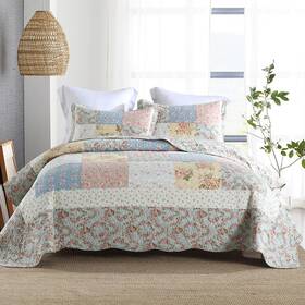 Camandy 791137563802 Cotton Bedspread Quilt Bedding Sets 3 Pieces Reversible Coverlet Comfort