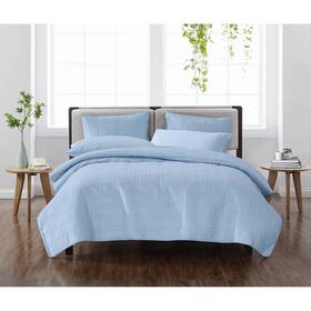 94860544 Cannon King Solid Quilt Set Blue