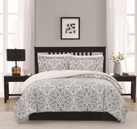 Qs4309gyfq-2300 Cannon Gramercy Quilt Set 3-piece Paisley Gray Multi Full / Queen