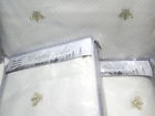 Capecchi Napoleon Bee 3pc Queen Coverlet Euro Sham Set Pique Gold Ivory Italy 0769978727004