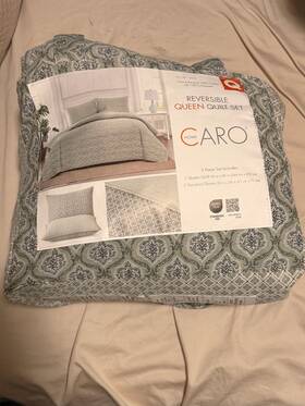 1796255 Caro Home Reversible Queen Quilt Set 3-piece