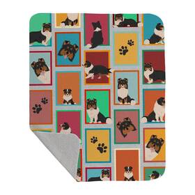 Mlm1172lqb Carolines Treasures Lots Of Tricolor Sheltie Quilted Blanket 50x60