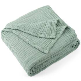 Jcb-m-l02 Carriediosa 100% Cotton Muslin Throw Blanket 70 Inch X 80 Twin Size 4-... Fa