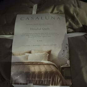 060-15-1567 Casaluna King Brown Cool Touch Breathable Rayon From Bamboo Shell Quilt