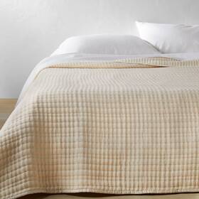 82866092 Casaluna Full/queen Lyocell Cotton Blend Coverlet Natural - Midweight
