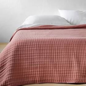 82866117 Casaluna King Lyocell Cotton Blend Coverlet Rose - 260 Thread Count Oeko-tex