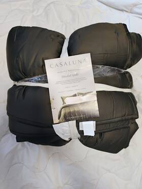 91235018 Casaluna Full/queen Rayon From Bamboo Quilt Dark Olive Green -
