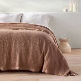 91235024 Casaluna Full/queen Textured Waffle Coverlet Brown -