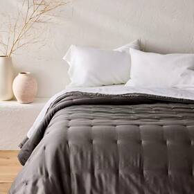 91244857 Casaluna King Plus Rayon From Bamboo Quilt Dark Gray -