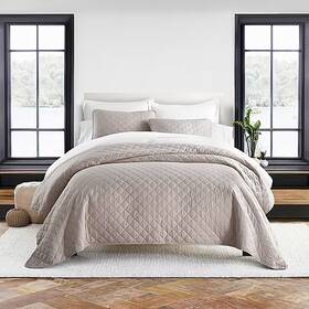Casual Comfort 196901018685 Diamond Stitch Quilt Set Full/queen Latte