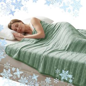 1ctbq10157gn Catalonia Cooling Blanket For Hot Sleepers Summer Bed 50 X 70 Inch Green